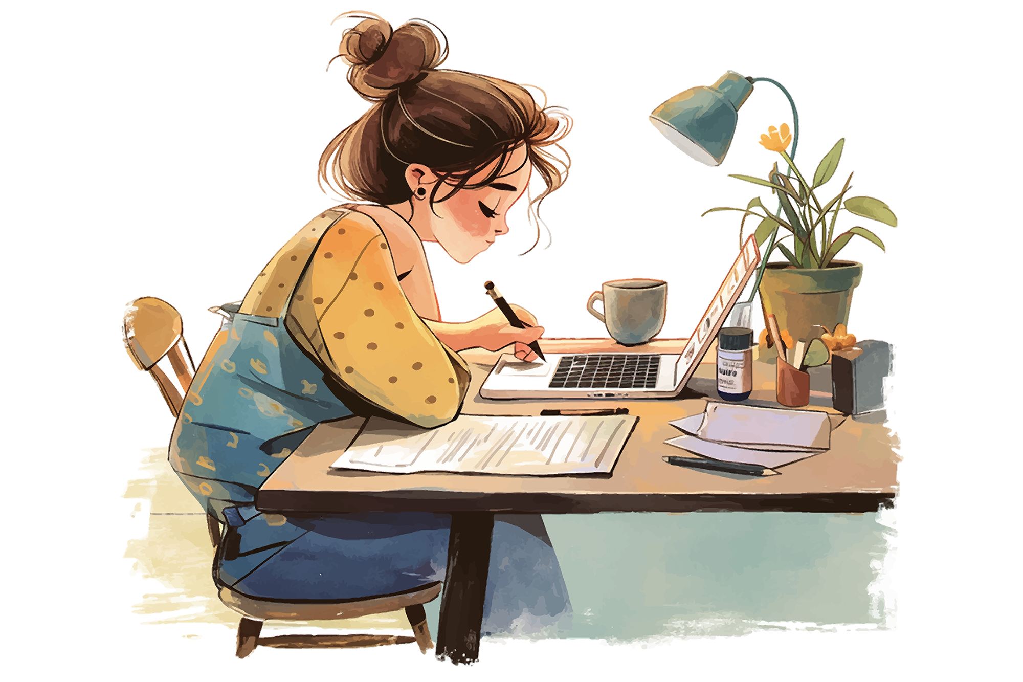 girl writing